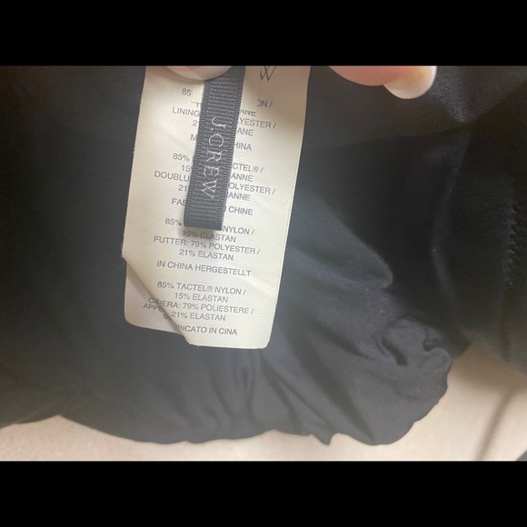 J. Crew Black Shirred One Piece Swimsuit Sz 0 - Picture 6 of 8